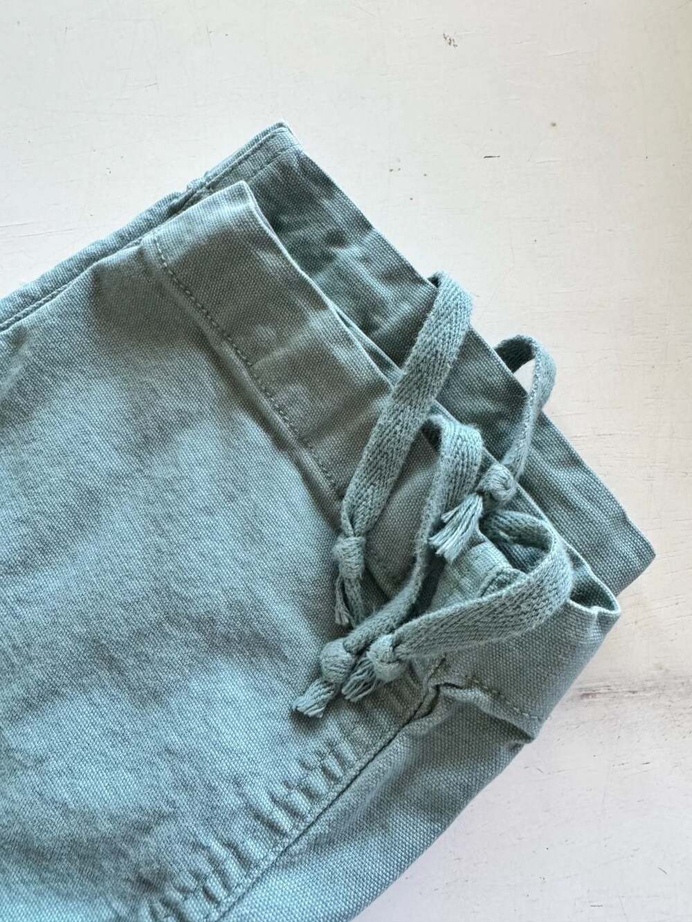 Topo Designs Dirt Pants Blue Cotton Drawstring Elastic Waist LARGE - Picture 3 of 9